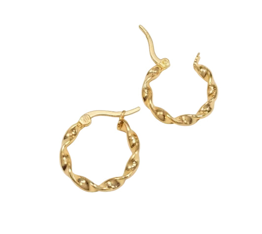 Aros Trenzados Dorados 20mm
