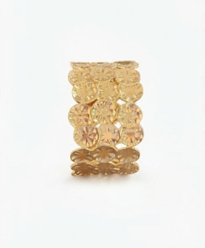 Brazalete de lentejuelas doradas vista frontal